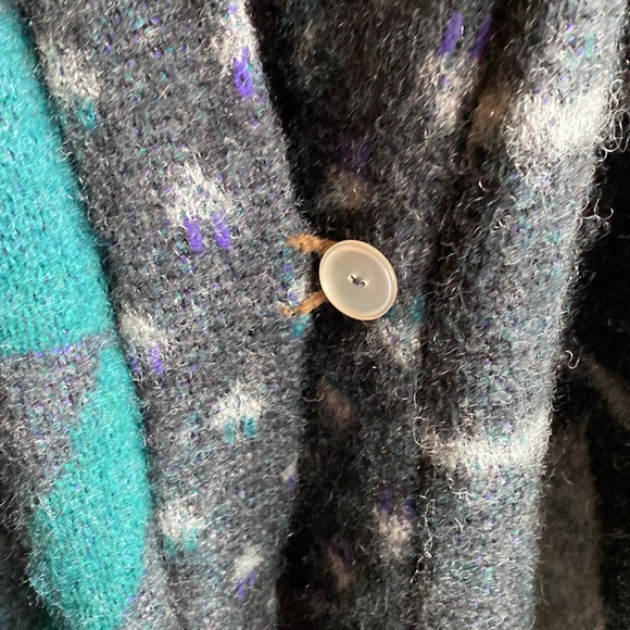 Falcon Italian Design Wool Mohair Blend Heavy Knit Pockets Cardigan/Coat S-XL - Picture 7 of 13